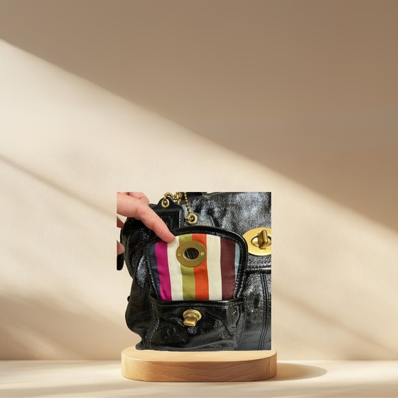 Coach Limited Edition Legacy Peyton Bleeker Patent Leather Tote F13051 – Black – - Picture 3 of 16